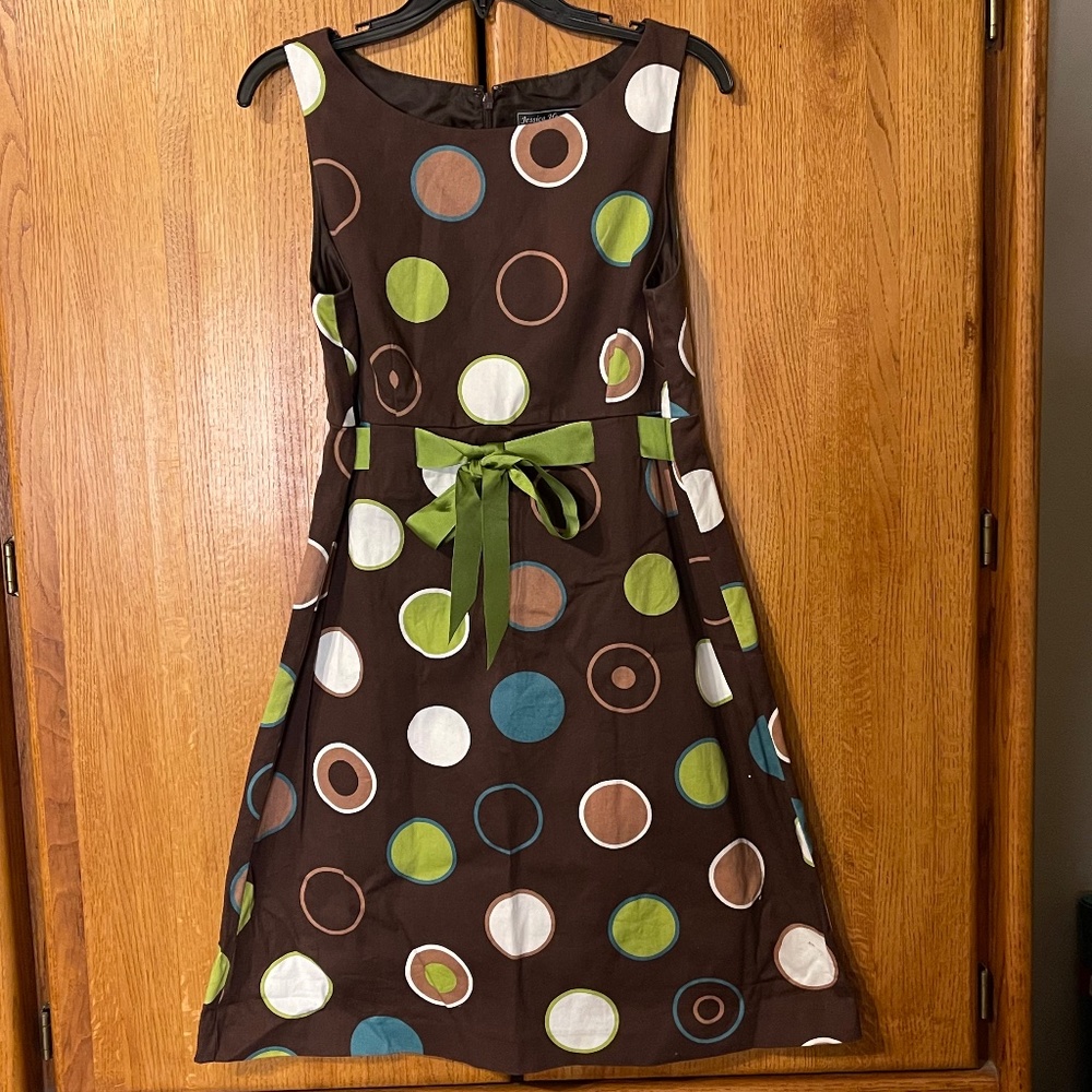 Jessica Howard Copper Brown Tie-Waist Dress Size 12